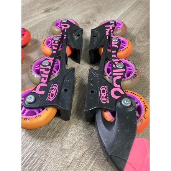 Roller Derby Inline Skate Replacement Wheels Pink Glitter Jelly - Picture 6 of 11